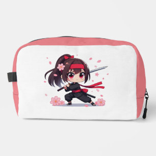 Cute ninja warrior blossom girl dopp kit