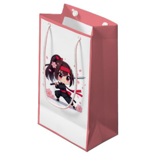 Cute ninja warrior blossom girl small gift bag