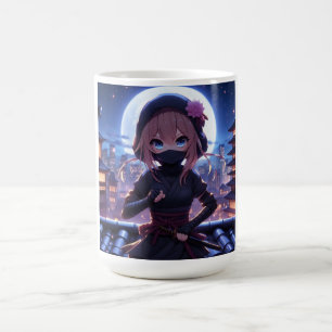 Cute ninja warrior girl  coffee mug