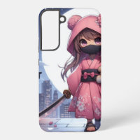 Cute ninja warrior girl & teddy