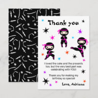 Cute Ninja Warrior Girls Pink Birthday Party