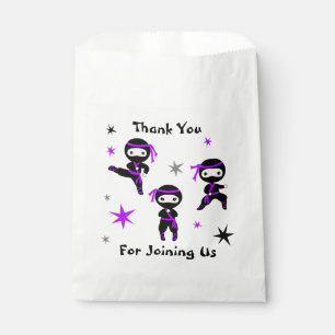Cute Ninja Warrior Kids Birthday Party Favor Favour Bag