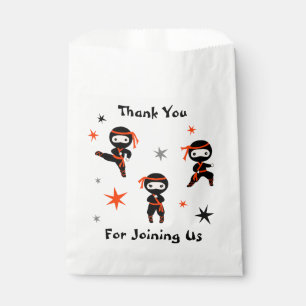 Cute Ninja Warrior Kids Birthday Party Favour Bag