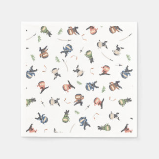 Cute Ninja Warrior Kids Birthday Party Supply Napkin