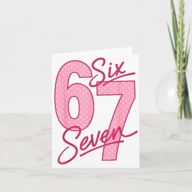 Cute Nk 67 Valentine Six Seven Funny Meme Women Gi Card (Front)