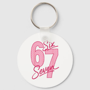 Cute Nk 67 Valentine Six Seven Funny Meme Women Gi Key Ring