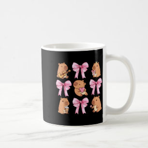 Cute Nk Coquette Bow Kawaii Capybara Lover  Coffee Mug