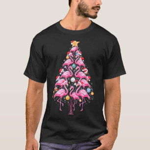 Cute Nk Flamingo Christmas Tree Santa Hat Trocal P T-Shirt