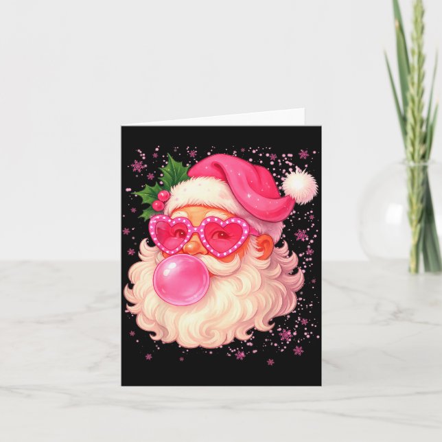 Cute Nk Santa Snowflake Christmas Pajamas Xmas Gir Card (Front)