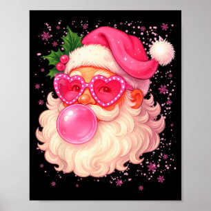 Cute Nk Santa Snowflake Christmas Pajamas Xmas Gir Poster