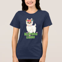 Cute No Drama Llama With Floral Crown
