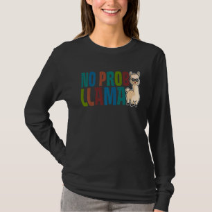 Cute No Prob Llama Rainbow  Animal Retro Vintage   T-Shirt