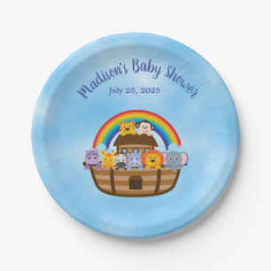 Cute Noah's Ark Baby Animals Paper Plate