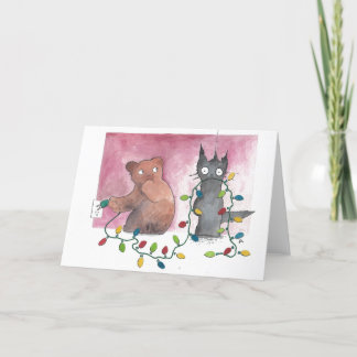 Cute Non-Religious Season's Greetings Blank Card