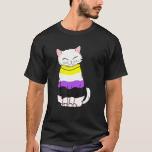 Cute Nonbinary Cat Pride T-Shirt