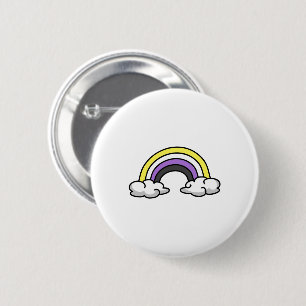 Cute Nonbinary Rainbow 6 Cm Round Badge