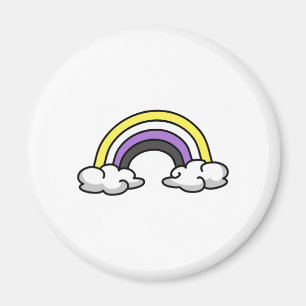 Cute Nonbinary Rainbow Magnet