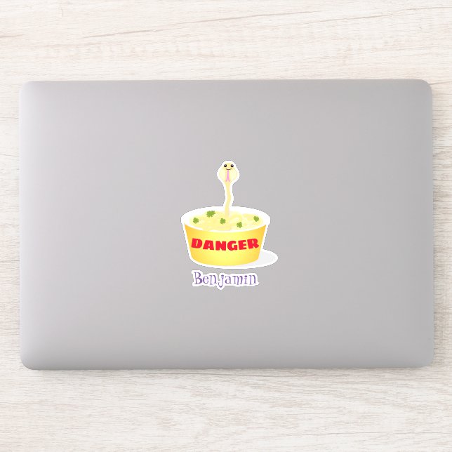 Cute noodles snake cartoon illustration humour (Computer)