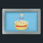 Cute noodles snake cartoon illustration humour belt buckle<br><div class="desc">Beware of the noodles! Drawn in fun cartoon style.</div>