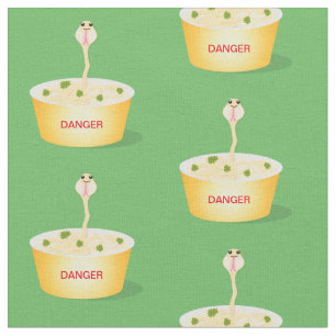 Cute noodles snake cartoon illustration humour fabric
