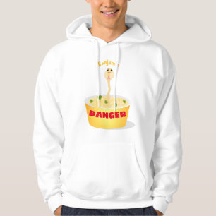 Cute noodles snake cartoon illustration humour hoodie