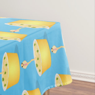 Cute noodles snake cartoon illustration humour tablecloth