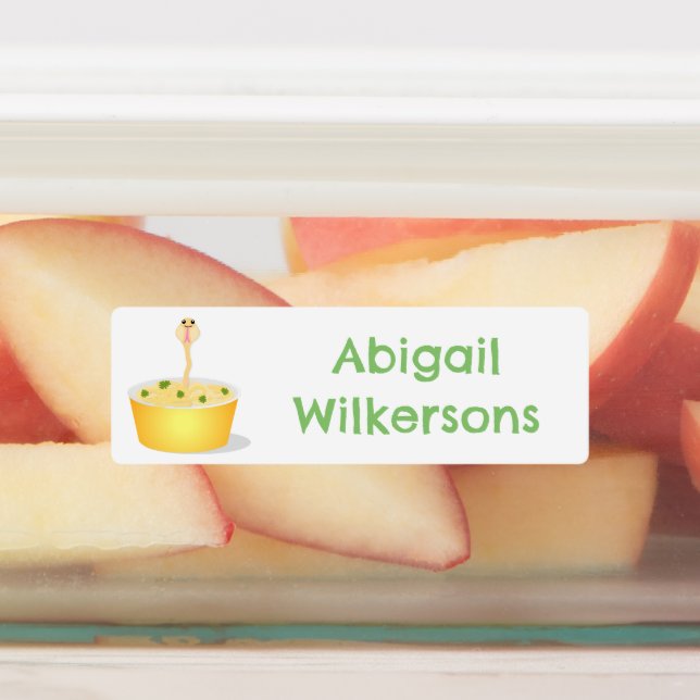 Cute noodles snake cartoon personalised (Affixed)