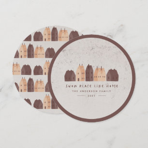 cute nordic scandi modern natural house Christmas  Announcement
