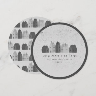 cute nordic scandi modern natural house Christmas  Announcement