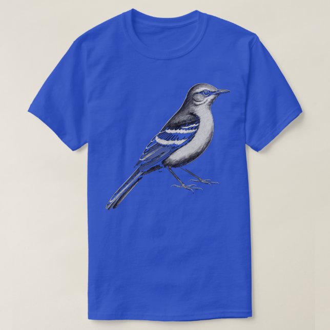Cute northern mockingbird illustration TShirt (Design Front)