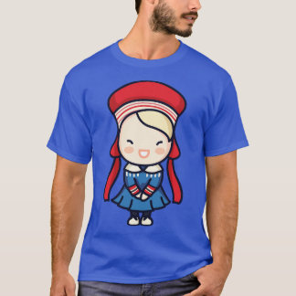 Cute Norwegian Girl in Traditional Clothing T-Shirt