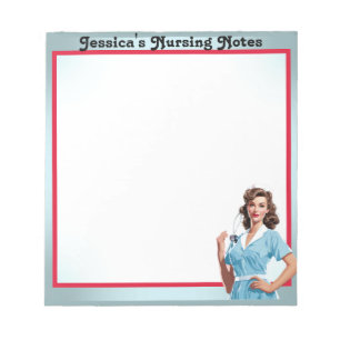 Cute Nostalgic Nurse Pinup_  I'm in Nursing School Notepad