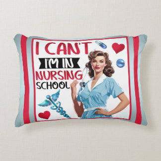 Cute Nostalgic Nurse Pinup In Nursing School Decorative Cushion