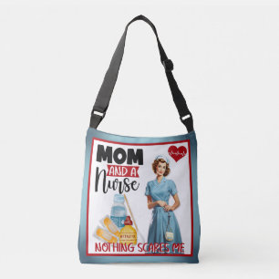 Cute Nostalgic Nurse Pinup_ Mum and Nurse Crossbody Bag