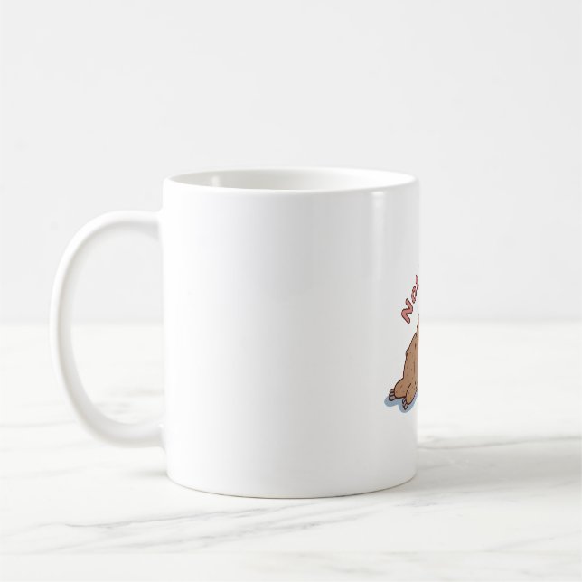 Cute Not Today Sleeping Sloth Coffee Mug (Left)