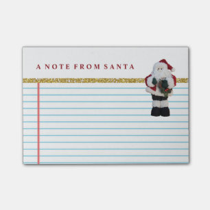 Cute Note From Santa Claus Vintage Retro