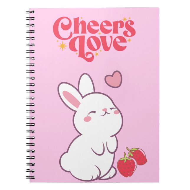 Cute  💗🍓🌷 notebook (Front)