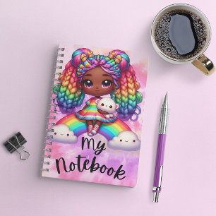 Cute Notebook / Colorful Rainbow Notebook