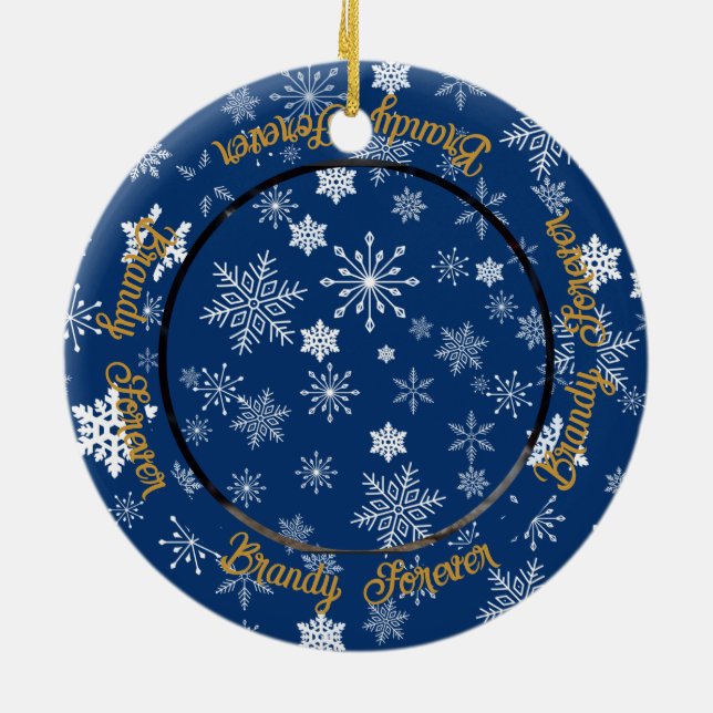 Cute Now and Then 2 Photo Pet Christmas Ornament (Back)