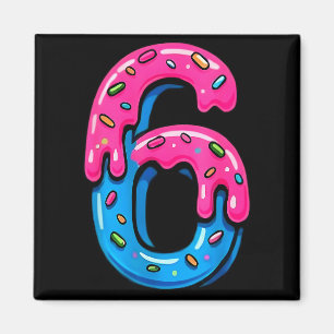 Cute Number 6 Ice Cream Drip 67 Meme Costume Coupl Magnet