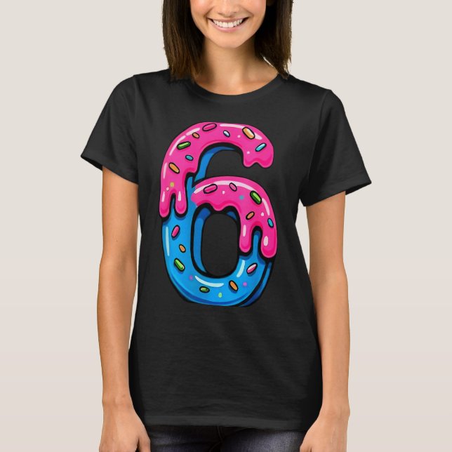 Cute Number 6 Ice Cream Drip 67 Meme Costume Coupl T-Shirt (Front)