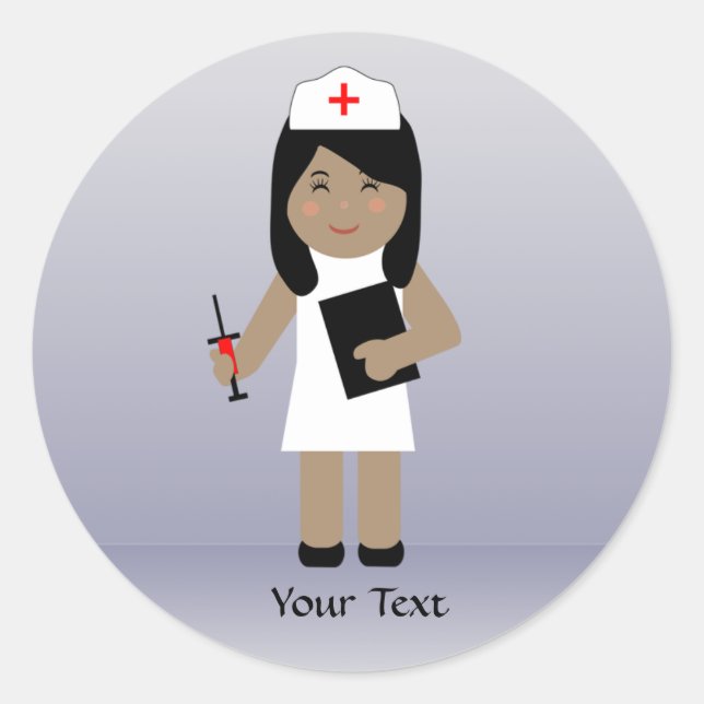 Cute Nurse 1 Custom Sticker (Front)