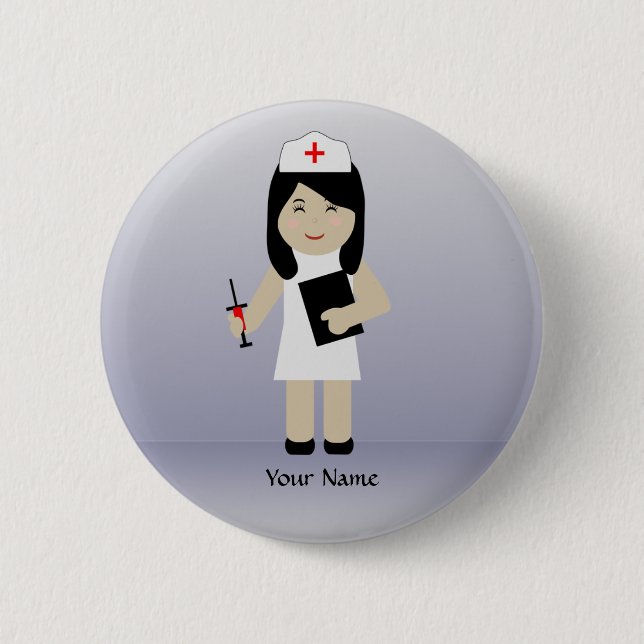 Cute Nurse 2 Custom Button (Front)