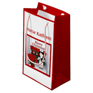 Cute Nurse 3 Small Christmas Gift Bag