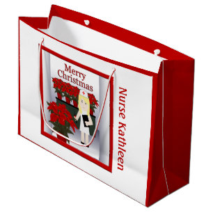 Cute Nurse 4 Christmas Large Gift Bag