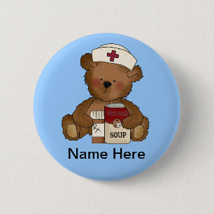 Cute Nurse Button