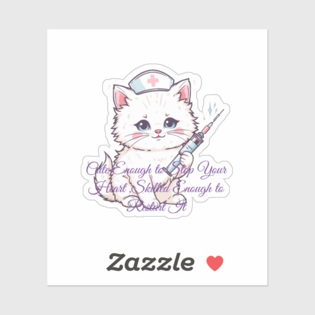 Cute Nurse Cat Nursing Student Graduation (Sheet)