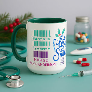 Cute Nurse Christmas Gift Custom Name For Her Mug