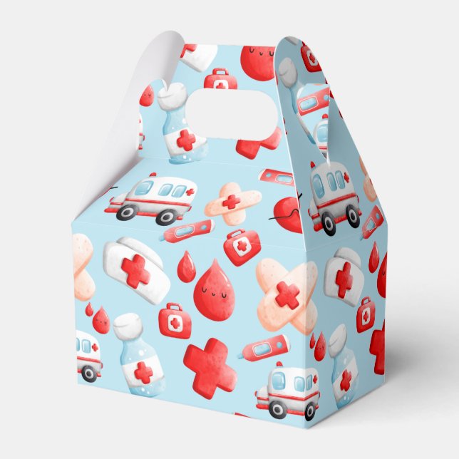 Cute Nurse, Doctor, Medical, Healthcare Themed  Favour Box (Front Side)