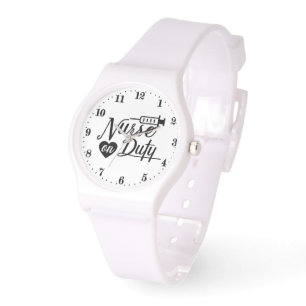 Cute Nurse duty word art Watch